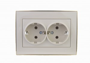 Lezard RAIN роз. СУ 2 мест. крем с бок. вст. золото земля, керамика (корпус PC) 703-0326-127