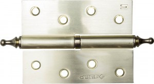 Петля дверная разъемная ЗУБР "ЭКСПЕРТ", 1 подшипник, цвет мат. латунь (SB), правая, с крепежом, 100х