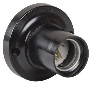 IEK Патрон E27 потолочный карболитовый, черный (50 шт), стикер на изделии, Пкб27-04-К21