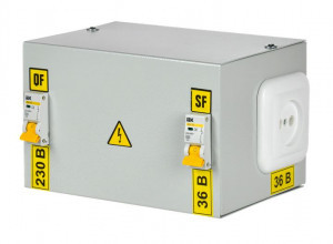 IEK ящик с понижающим трансформатором ЯТП-0,25 230/36-2 36 УХЛ4 IP30