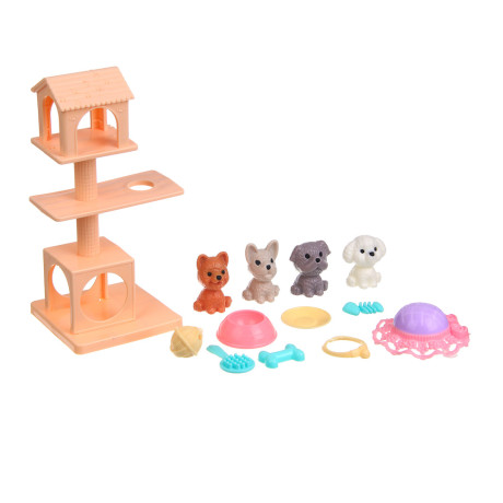 ИГРОЛЕНД Кукла 15 см с акс. и питомцами, PVC, PP, ABS, 45х8х24 см
