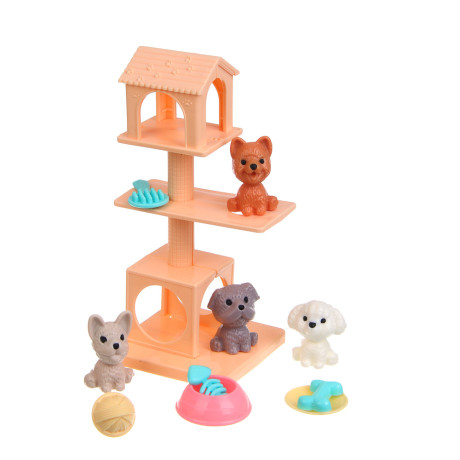 ИГРОЛЕНД Кукла 15 см с акс. и питомцами, PVC, PP, ABS, 45х8х24 см