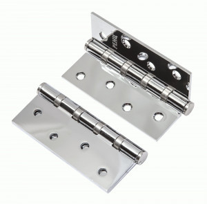 Петля под врезку РЕНЦ 100*75*2,5, 4 подшип. б/колп. хром блест. IN100-4BB FH CP(2шт)