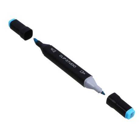 ClipStudio Набор маркеров для скетчинга, 36 цветов, 2-сторонний круг.наконечник/скошенный, чехол