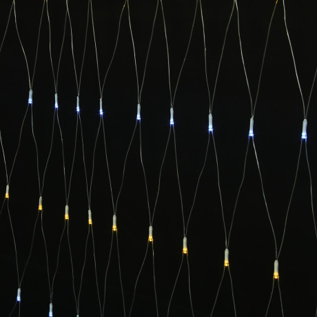 СНОУ БУМ Гирлянда эл. сеть водопад 1,6x1,6м, 144LED,белый/шампань, 8 режимов, ПВХ прозр.,220В