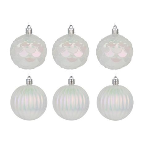 СНОУ БУМ Набор шаров 6 см, 6 шт, белый, 26-152