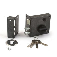 Замок накл ЗН-3 Омега (серебро)  2 ригеля с защелкой, 4 англ.ключа   \15
