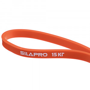 SILAPRO Лента для фитнеса силовая эластичная 208х0,45х1,3см, латекс, 15 кг