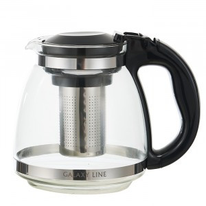 Чайник заварочный Galaxy LINE GL 9364, 1500мл, фборосилик стекло, фильтр нерж сталь