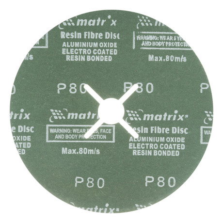 Круги фибровые 5 шт, Р 80, 180 х 22 mm Matrix