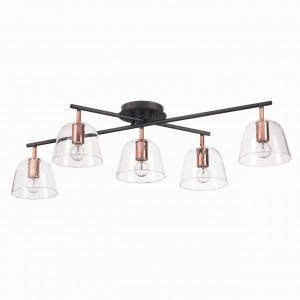LUMION 4455/5C LN20 060 черный/медный Люстра потолочная E14 5x60W 220V JOSEPH 940x575