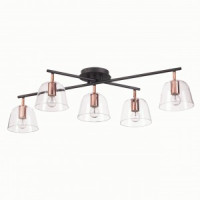 LUMION 4455/5C LN20 060 черный/медный Люстра потолочная E14 5x60W 220V JOSEPH 940x575