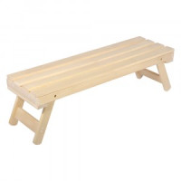 Лавочка деревянная складная 140х44х43см липа 33249 Банные штучки