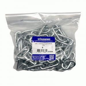 Цепь с длинным звеном 6мм (3 м) в пакете 1/1 НАКРЕПКО 318305