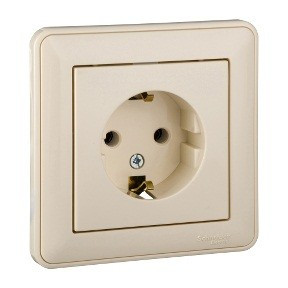 Systeme Electric W59 роз. СУ 1 мест. 16А слон. к. (пл.осн., земля) РС16-154-28 (10!)