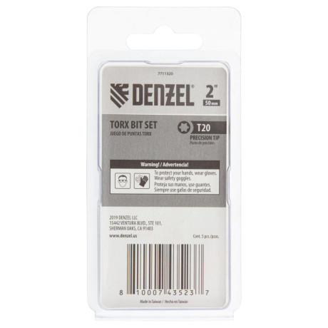 Бита T20x50, 5 шт. Denzel