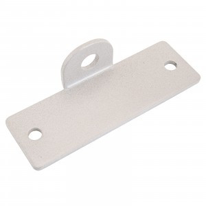 Домарт Проушина гаражная 50*150толщ.4мм)серый металлик) d 15мм10)