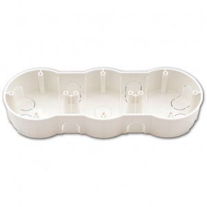 Bylectrica кор. уст. 3-х мест. для твердых стен СУ 219х77х35мм, гроднамид, К-221