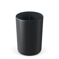 Стакан для зубных щеток Flux, 250мл, черный графит, 7,5х7,5х11см