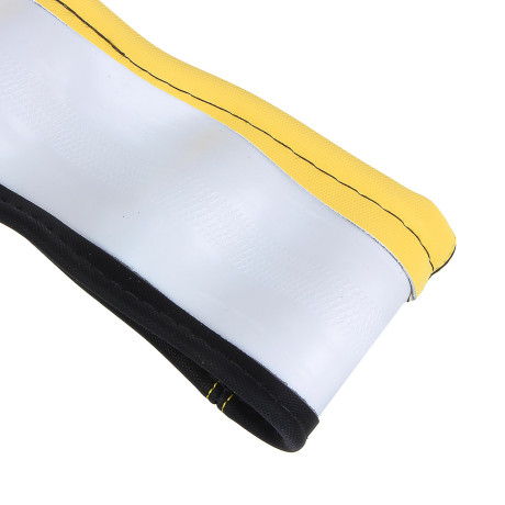 Ермак Оплетка руля, экокожа, со вставками "желтый", черный, размер М