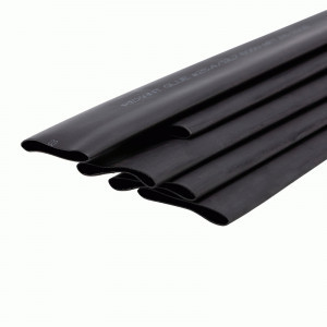 REXANT термоусадка трубка ТУТ клеевая  25,4/12,7мм (2:1) 1м  черная, (5!) 26-2108