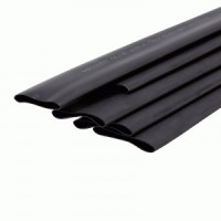 REXANT термоусадка трубка ТУТ клеевая  25,4/12,7мм (2:1) 1м  черная, (5!) 26-2108