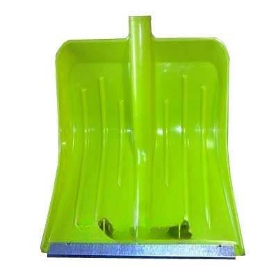 Лопата снеговая пласт с планк 360х420 Малыш ЛЮКС d32  ЗЕЛЕНАЯ