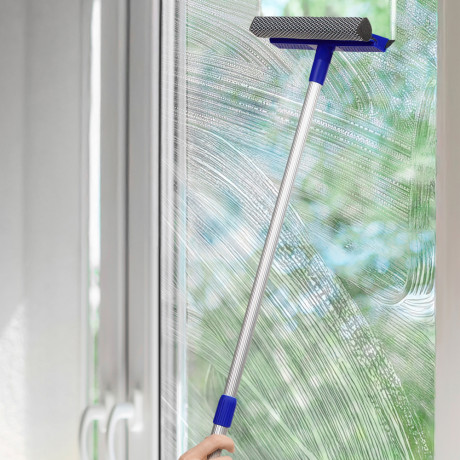 VETTA Окномойка с телескопической ручкой 110см, синяя, арт.KFC004