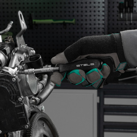 Набор инструментов, 1/4", Cr-V, S2, усиленный кейс, 47 предметов Stels