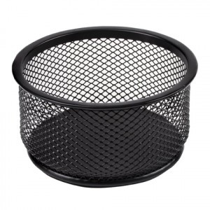 Подставка-органайзер BRAUBERG "Germanium", металлическая, круглое основание, 50х95 мм, черная, 22312