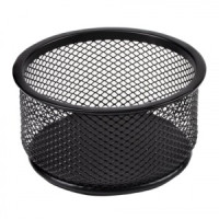 Подставка-органайзер BRAUBERG "Germanium", металлическая, круглое основание, 50х95 мм, черная, 22312