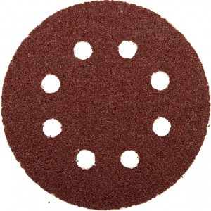 Круг шлифовальный ЗУБР "МАСТЕР" универс, абразив бумага на велкро основе, 8 отверст, Р40, 125мм,5шт