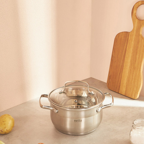 VETTA Берн Кастрюля 18х11см. 2,6л. со стекл. крышкой, индукция