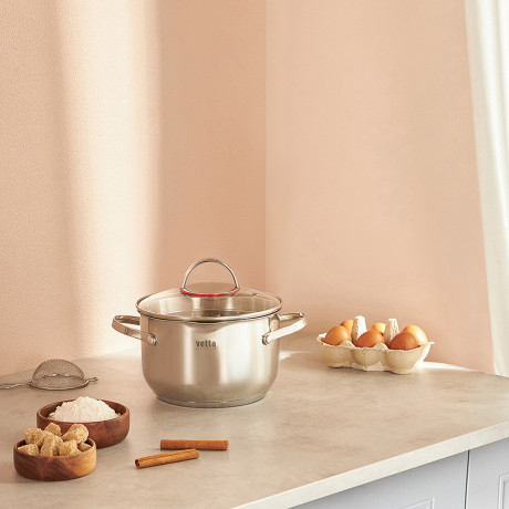 VETTA Бирмингем Кастрюля 18х11,5см, 2,7л, со стекл. крышкой, индукция