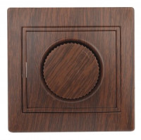 ЭРА Intro Plano диммер повортный, СУ 1 мест. 600Вт, 230В, венге, 1-401-10, Б0030092