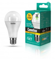 Camelion ЛОН A60 E27 13W(1075lm 270°) 3000K 2K матов. 120x60 пластик LED13-A60/830/E27