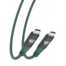 BY Кабель для зарядки Flexi Type-C-Type-C, 1 м, 5А, Быстрая зарядка, PD 65W, зеленый