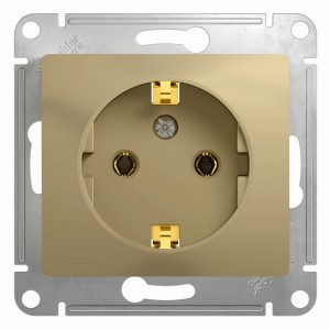 Systeme Electric GLOSSA мех. роз. СУ 1 мест. титан (пл.осн., земля) GSL000443 (20!)