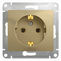 Systeme Electric GLOSSA мех. роз. СУ 1 мест. титан (пл.осн., земля) GSL000443 (20!)