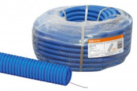 TDM Труба гофрированная ПНД d 32 с зондом (50 м) легкая синяя (цена за 1м.) (50!) SQ0413-0024
