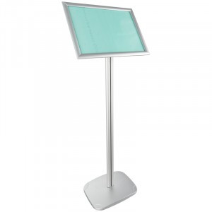 Клик-рамка на стойке для рекламы А3 OfficeSpace, алюминиевый профиль, 25мм Арт.292622