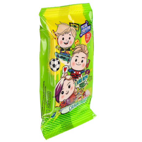 BY Русские Супергерои Влажные салфетки детские с алоэ вера, 0+, 15шт