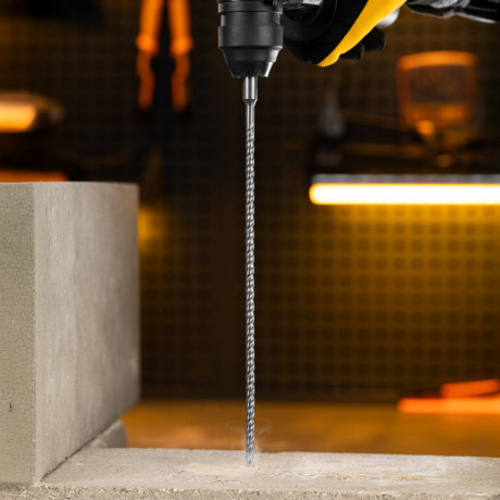 Бур по бетону, цельная крестовая пластина, 6x315 мм, SDS PLUS Denzel