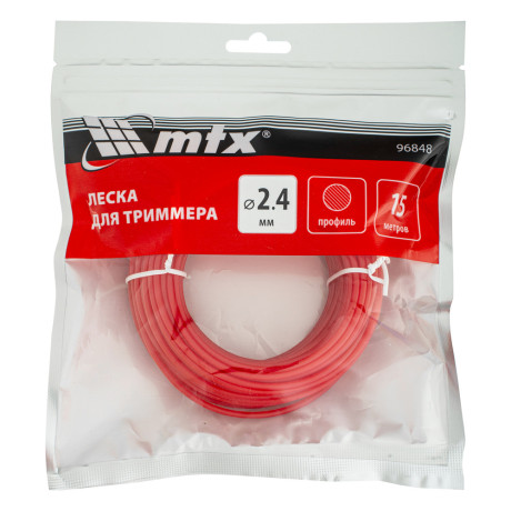 Леска для триммера круглая 2,4 мм х 15 м MTX