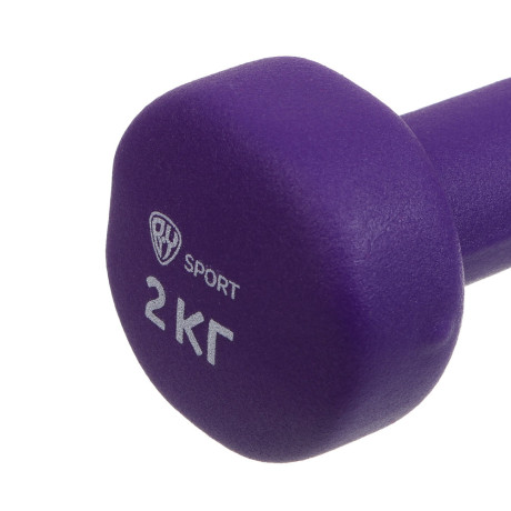 Гантель с неопреновым покрытием 2кг (+-100гр) тм BY SPORT, металл, неопреновое покрытие