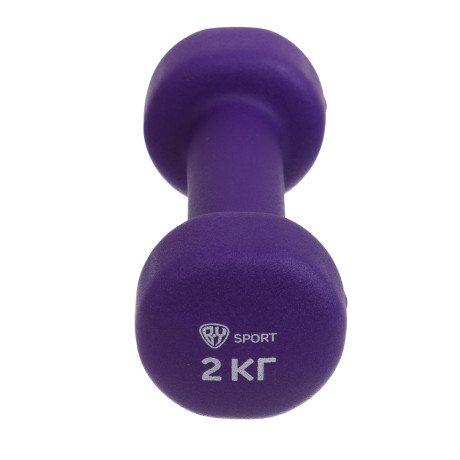Гантель с неопреновым покрытием 2кг (+-100гр) тм BY SPORT, металл, неопреновое покрытие