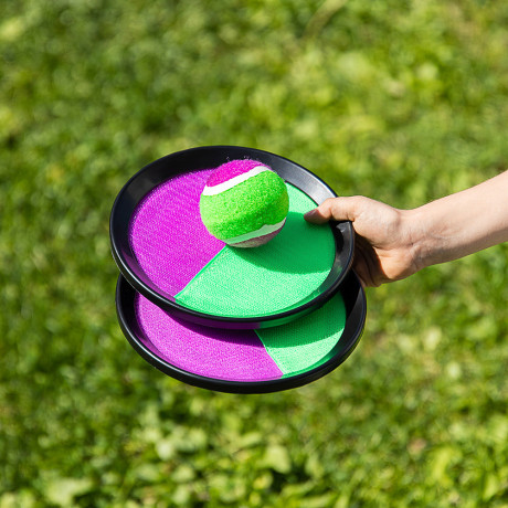 SILAPRO Набор поймай мяч, детский (2 тарелки-липучки, мяч), пластик