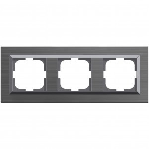 OVIVO Рамка СУ 3 местн. QUANTUM, сталь, 405-340000-227