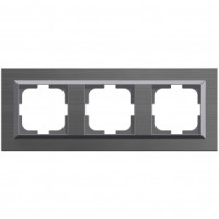OVIVO Рамка СУ 3 местн. QUANTUM, сталь, 405-340000-227