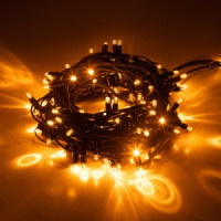 ЭРА Гирлянда-нить 10 м,100LED  желтый свет,  черн. каучук,  220V, IP65 ERAPS-NZ2 60544